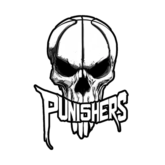 Logo officiel du Blason Punishers, équipe de la Titans Division de la ligue de basketball 3x3 Arena24 à Montréal