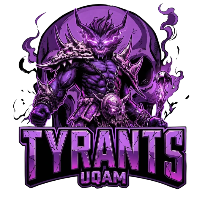 Logo officiel du Blason Tyrants, équipe de la Gods Division de la ligue de basketball 3x3 Arena24 à Montréal