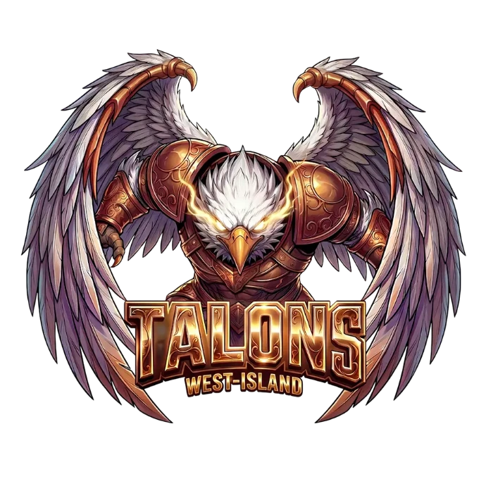 Logo officiel du Blason Talons, équipe de la Gods Division de la ligue de basketball 3x3 Arena24 à Montréal
